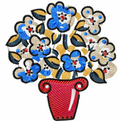 Vase For Flowers Embroidery Design 9 Vase For Flowers Embroidery Design 9